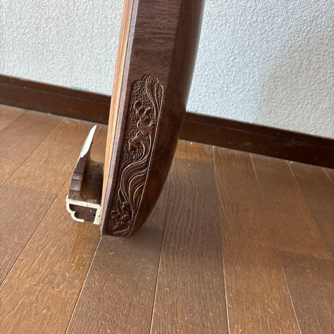 古い琵琶　古道具　和楽器　五弦