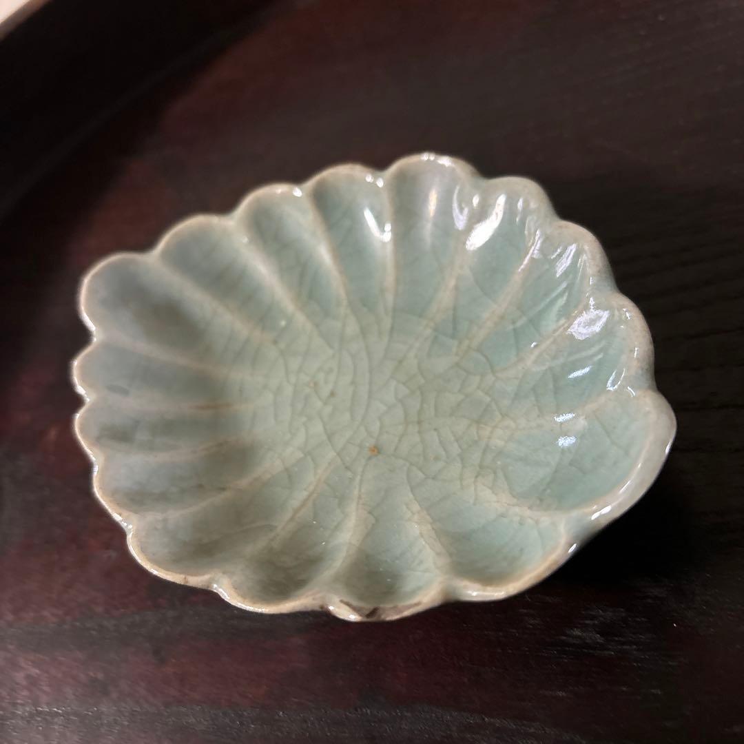 古伊万里青磁小皿5枚　三田　波佐見　瀬戸　アンティーク　茶器　検:白洲正子　李朝