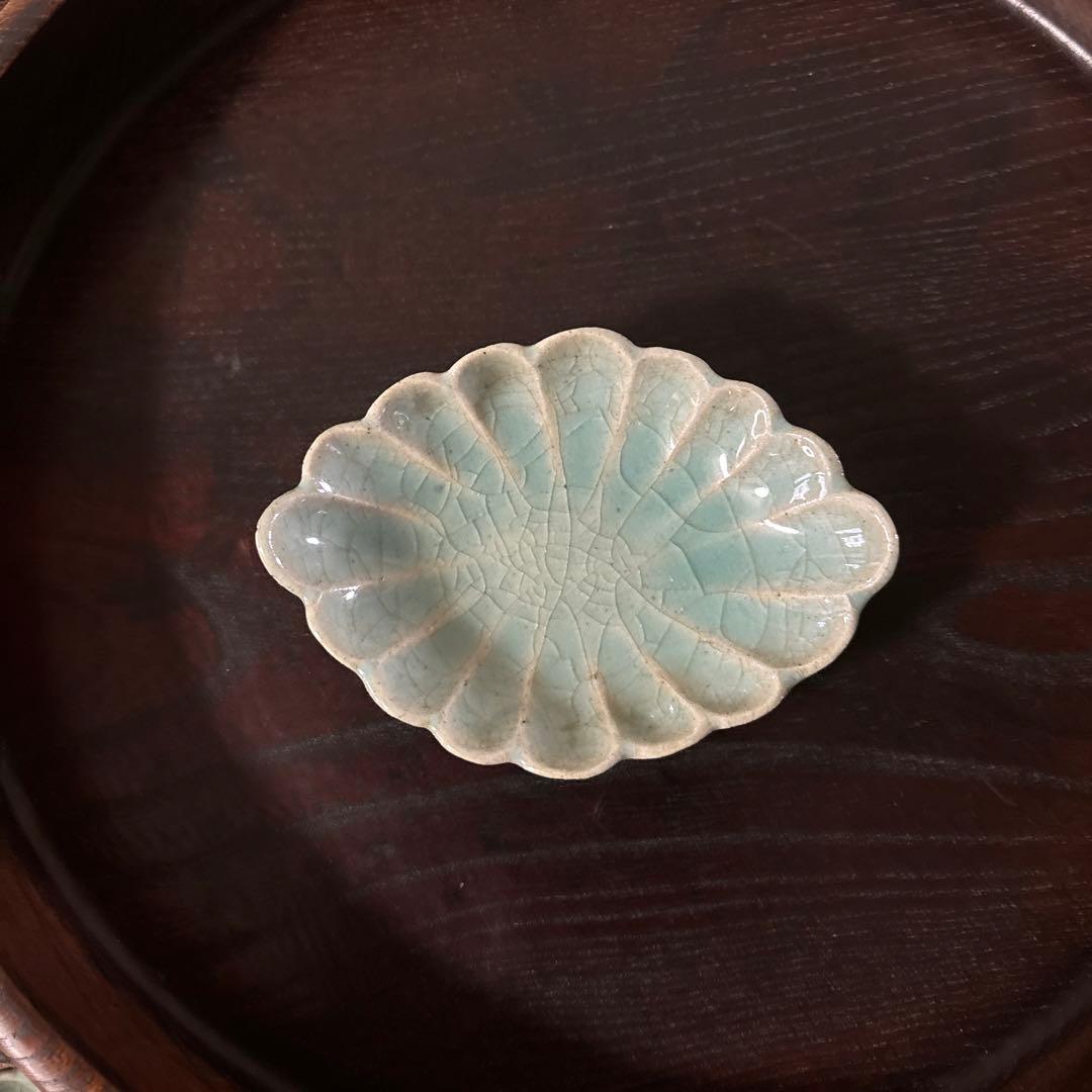 古伊万里青磁小皿5枚　三田　波佐見　瀬戸　アンティーク　茶器　検:白洲正子　李朝