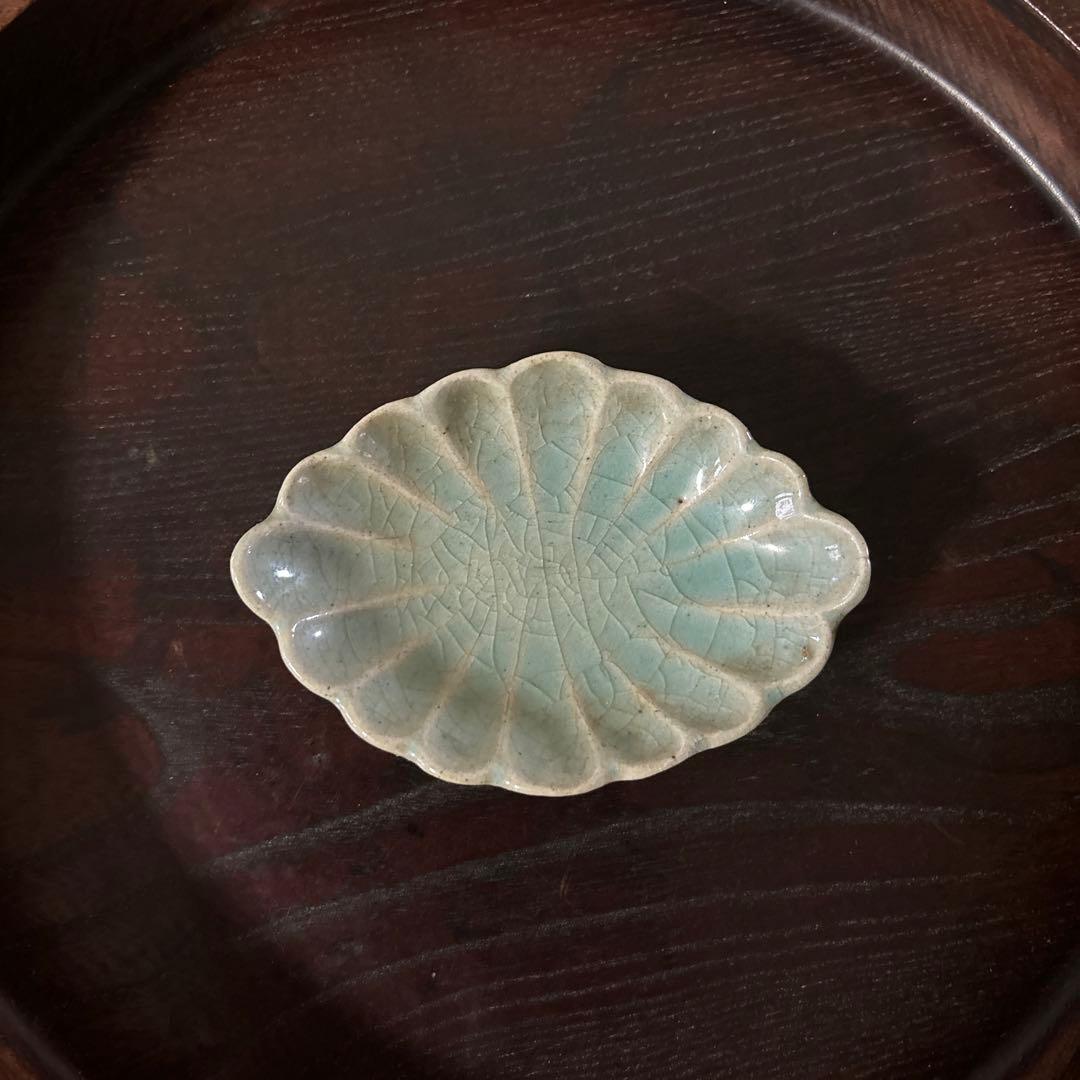 古伊万里青磁小皿5枚　三田　波佐見　瀬戸　アンティーク　茶器　検:白洲正子　李朝
