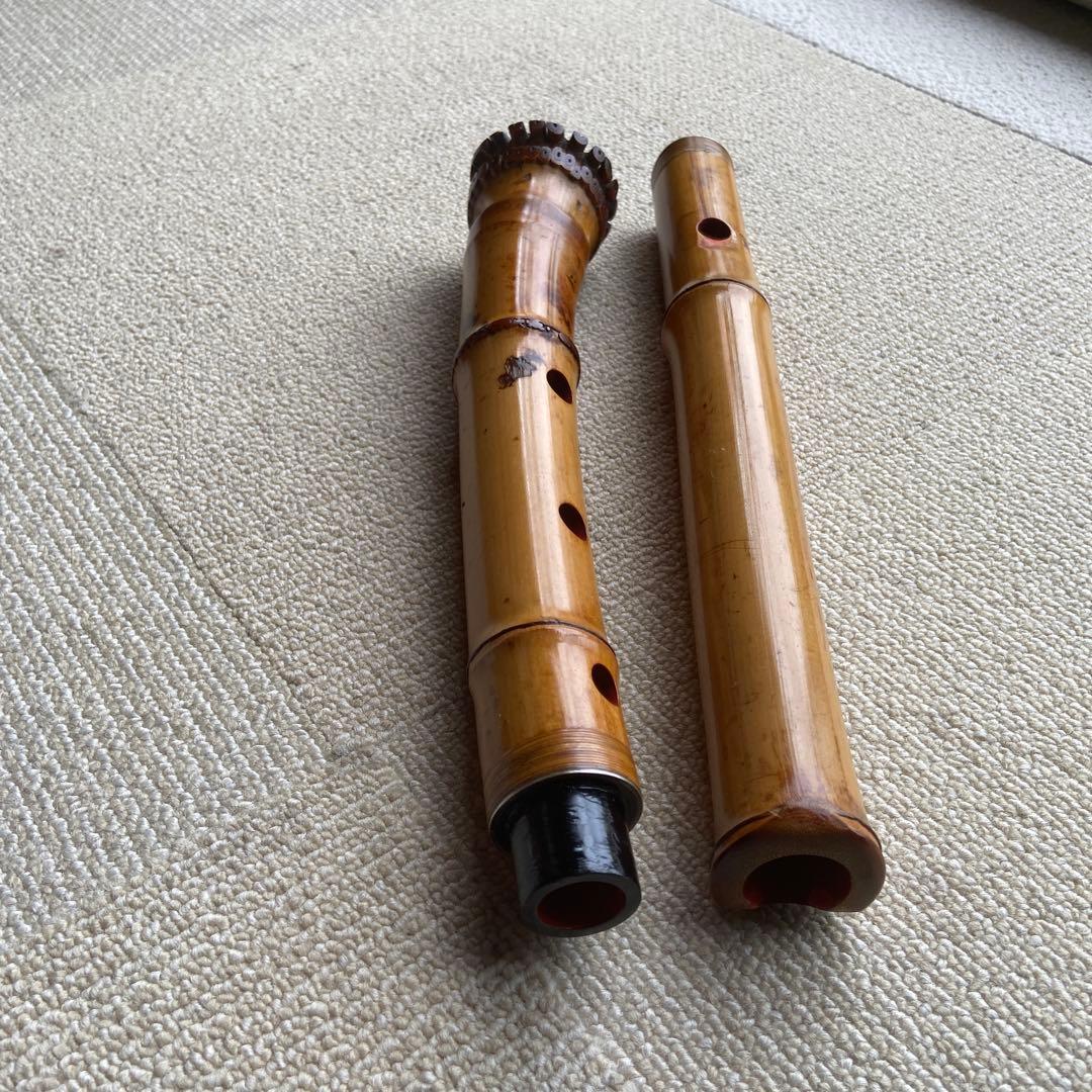 211値下げ　尺八　一尺八寸管　眞山銘ニ印