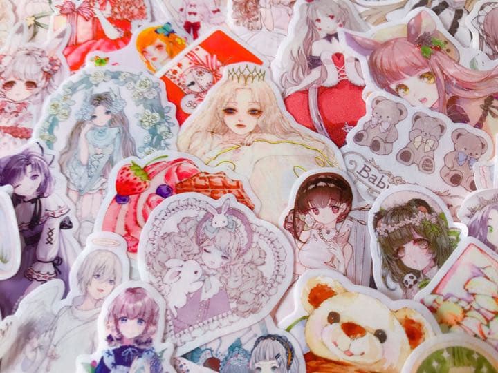 可愛いい❤️❤️人物マステフレークシール( ⸝⸝•ᴗ•⸝⸝ )150