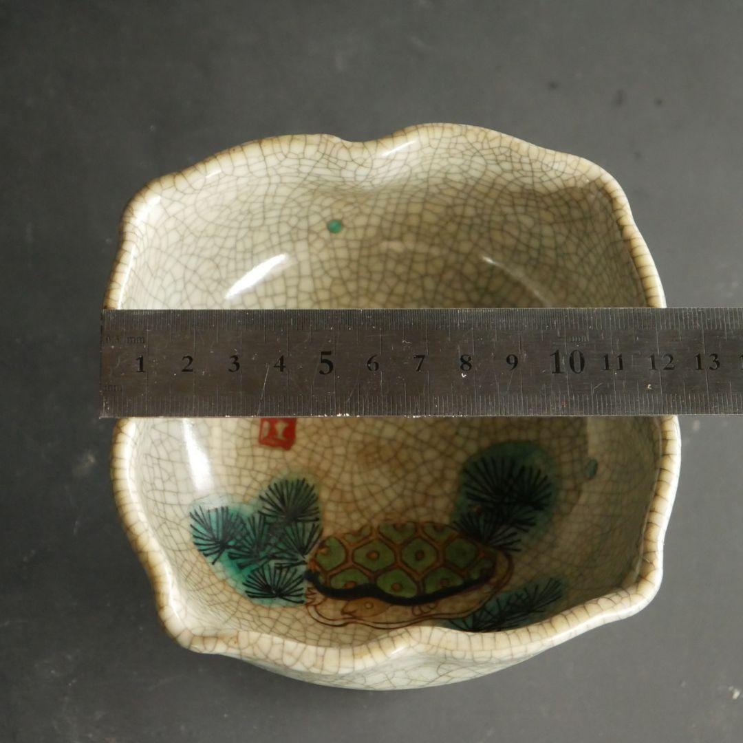 骨董 絵付け高脚杯