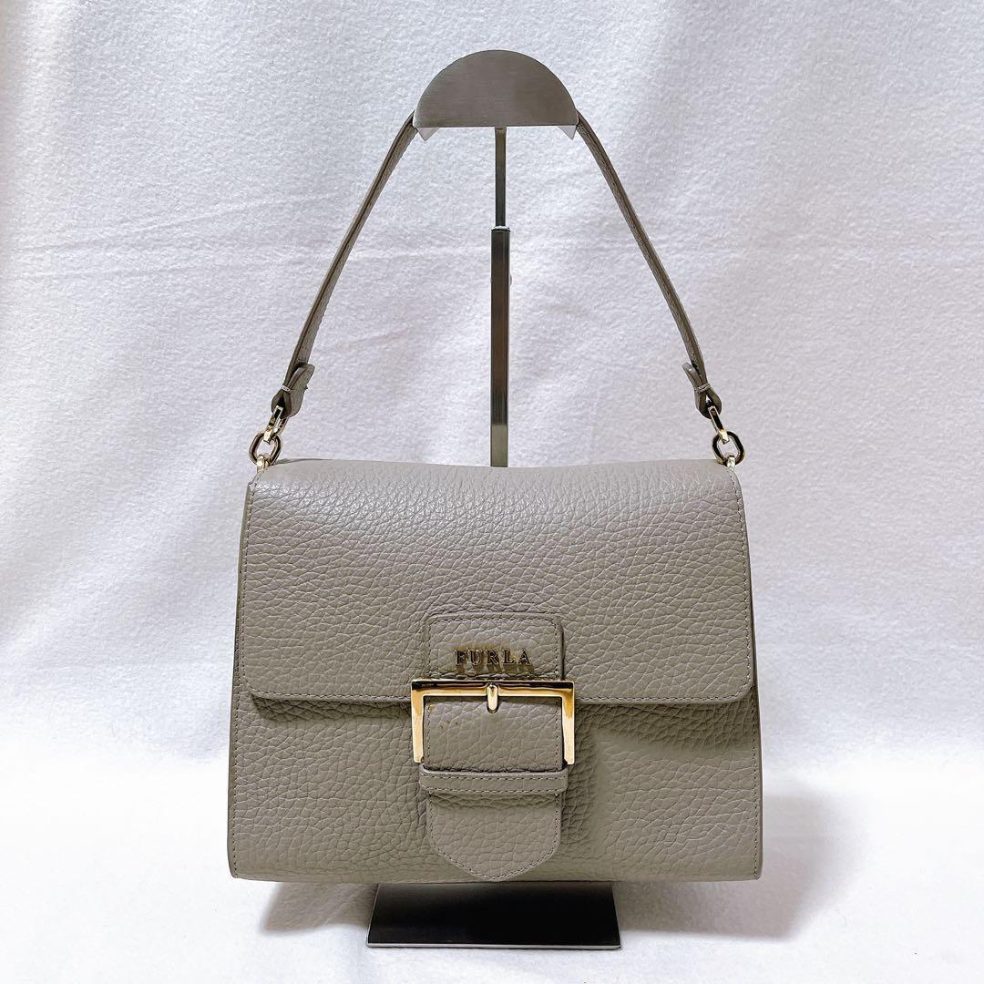 ぽんフルラ FLO フロー 2way ショルダー ハンドバッグ グレー