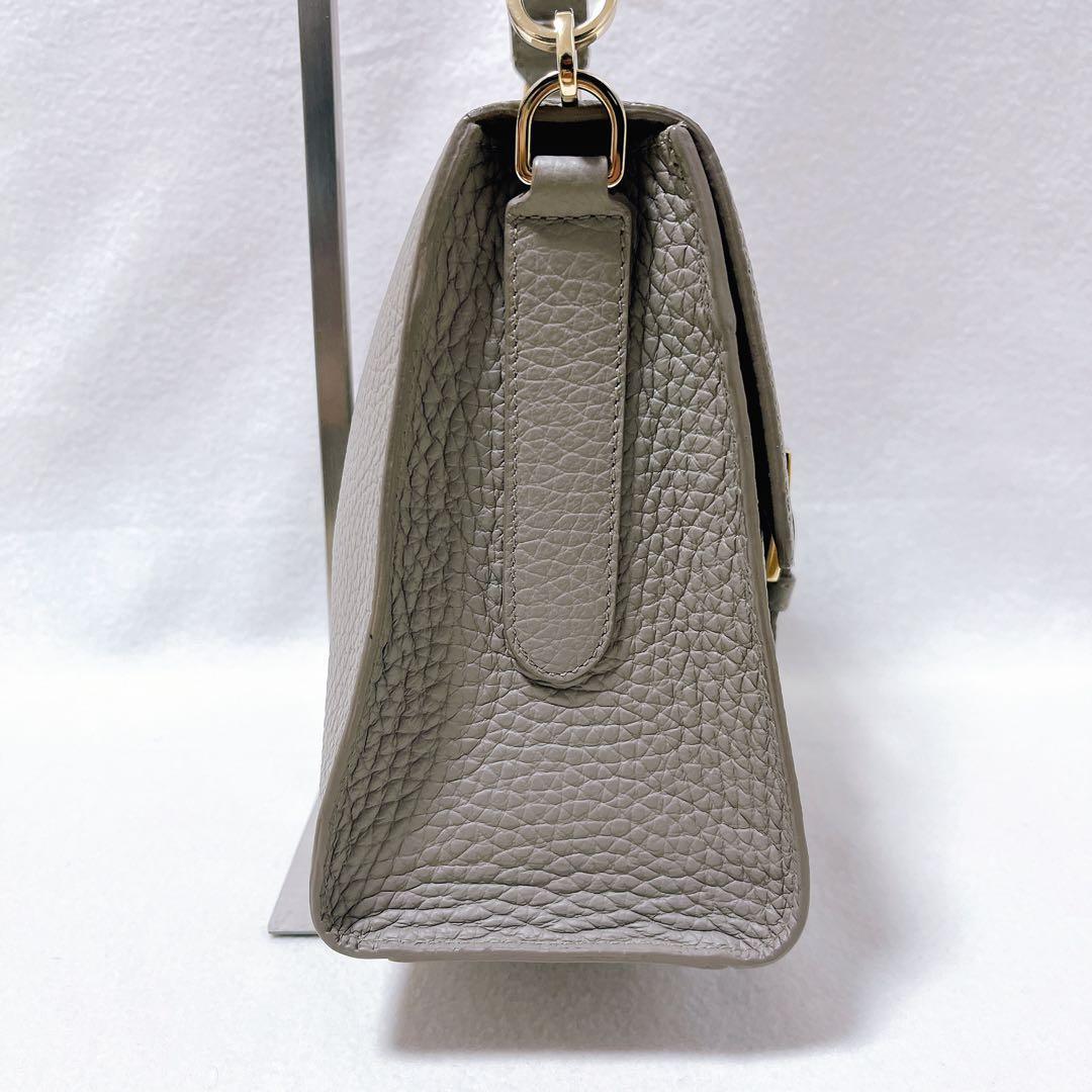 ぽんフルラ FLO フロー 2way ショルダー ハンドバッグ グレー