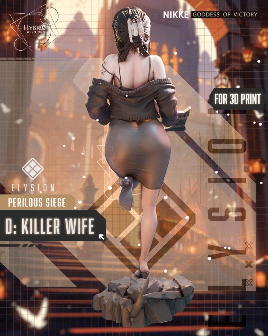 1/7正規品ガレージキット NIKKE D：キラーワイフ / 未塗装未組立