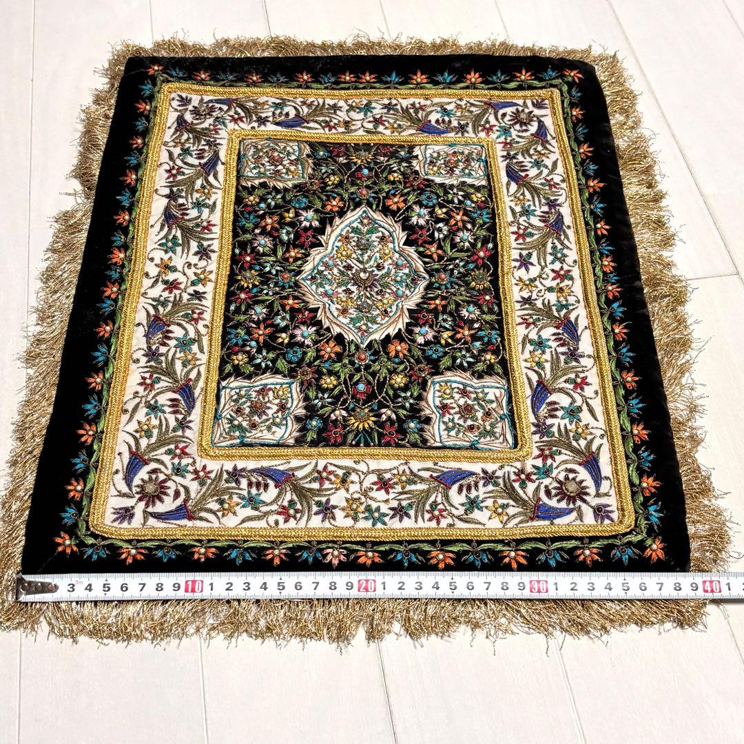 豪華 レア物 宝石絨毯 タペストリー 金糸刺繍絨毯 ジュエリーカーペット
