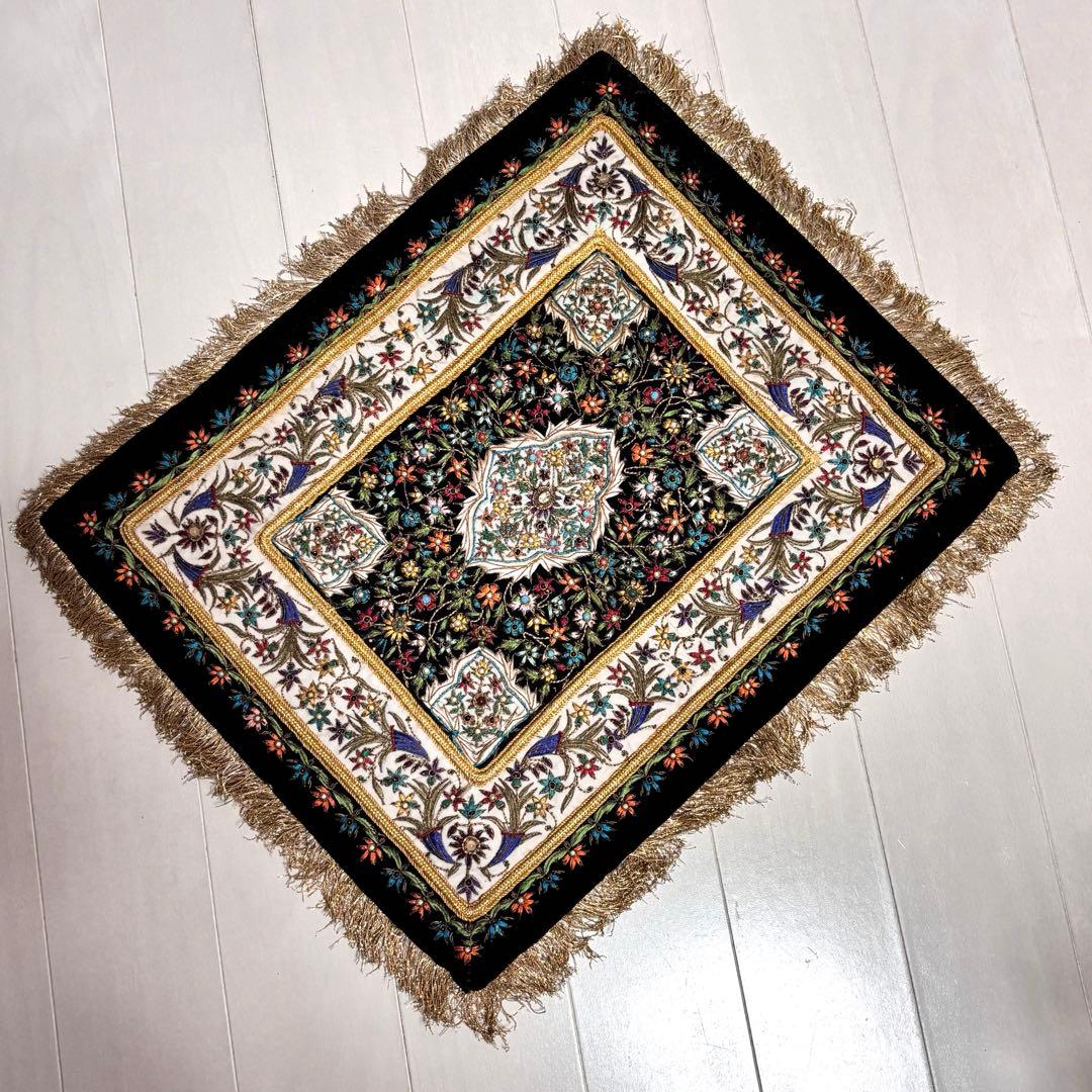 豪華 レア物 宝石絨毯 タペストリー 金糸刺繍絨毯 ジュエリーカーペット