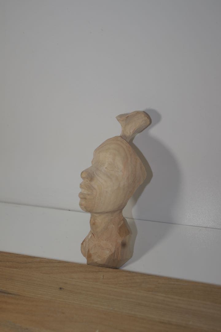 木製 彫刻 人の顔