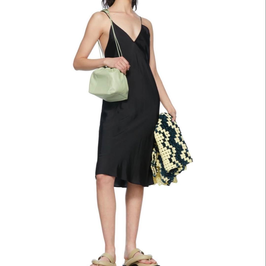 最終値下げJIL SANDER ミントグリーン 巾着ショルダーバッグ