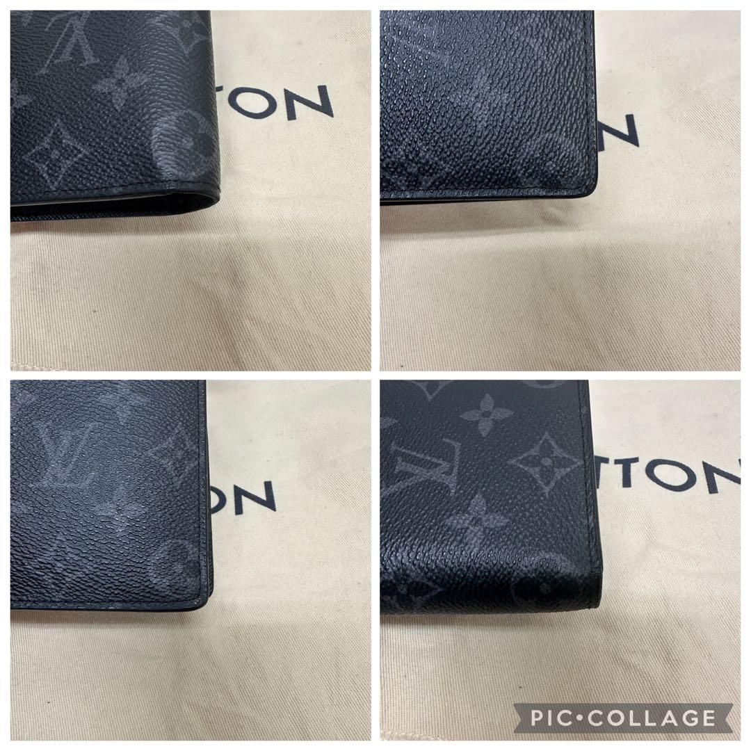 【使用わずか】ルイヴィトン長財布 モノグラム エクリプス ポルトフォイユ・ブラザ