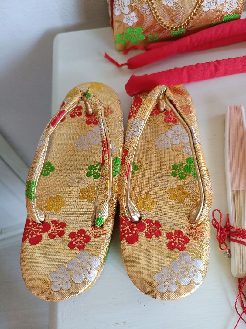 薄紫の着物と金の作り帯☆七五三７歳セット