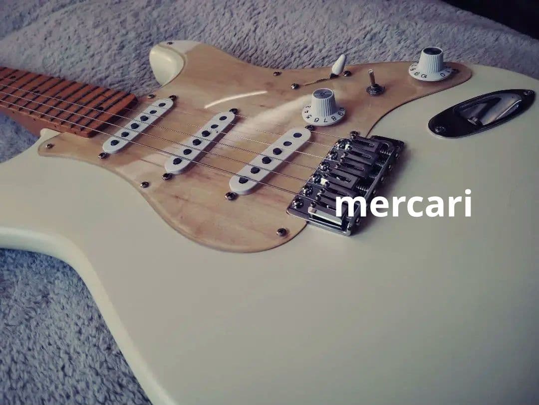 新品 個人製作 ストラトタイプ 木製PG White Blonde エレキギター