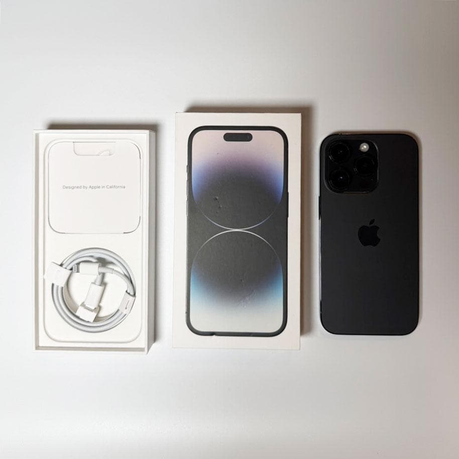 【美品】iPhone 14 Pro 128GB SIMフリー 箱・純正ケーブル付