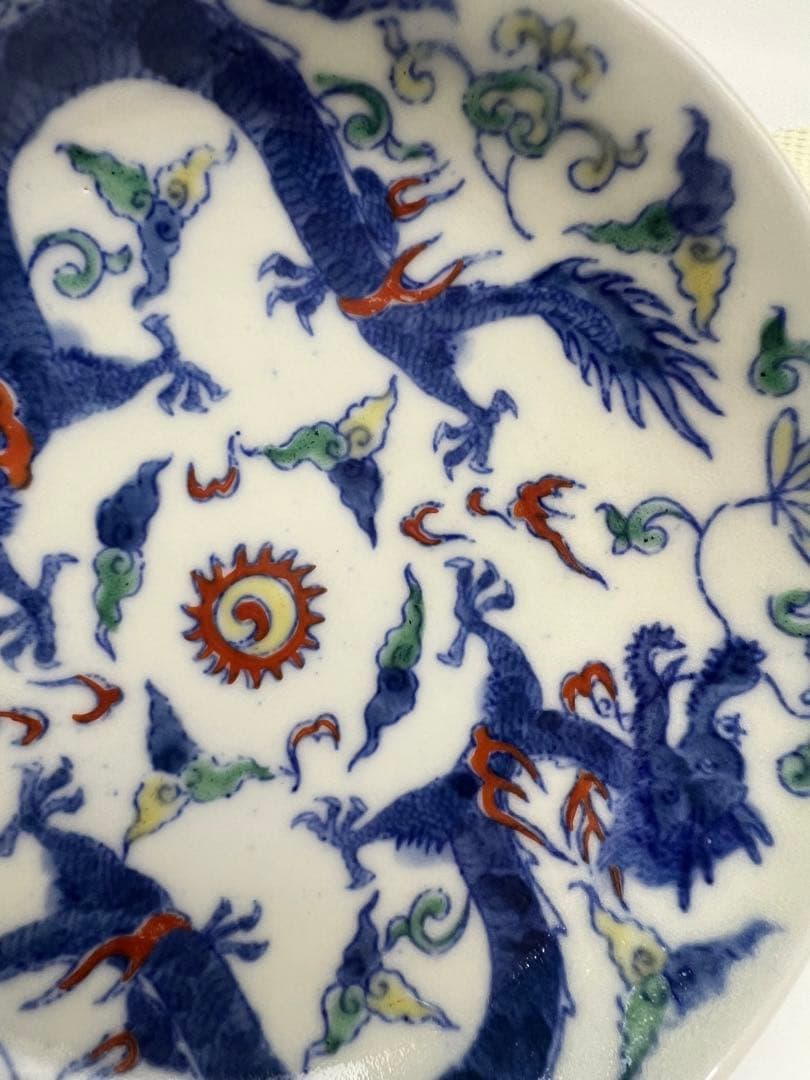 中国明　清雍正お皿　唐物古美術品　江戸アンティーク骨董コレクション青磁