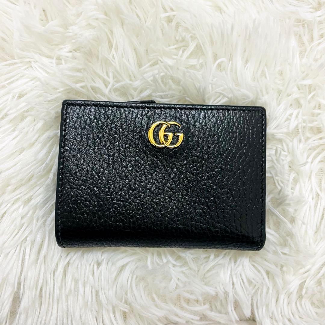 極美✨付属完備✨GUCCI 二つ折り GGマーモント バイカラー 日本限定