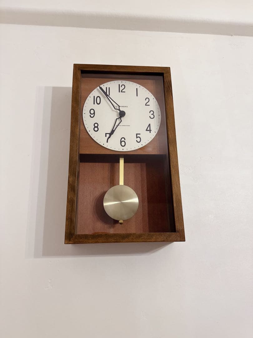 掛け時計 振り子時計 シャンブル ヒノキ ペンデュラムクロック