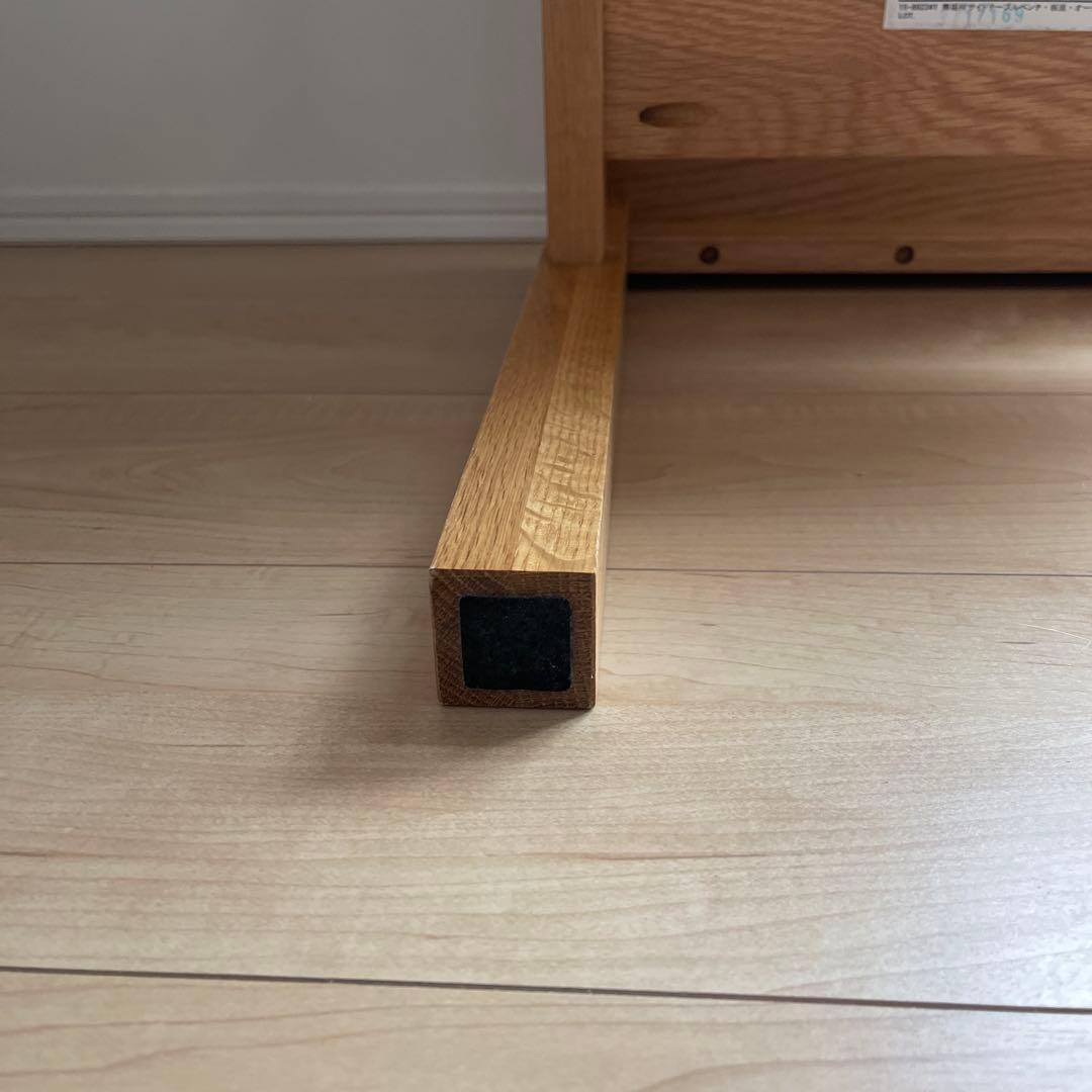無印良品 オーク無垢材 サイドテーブル ベンチ スツール 椅子 チェア ②