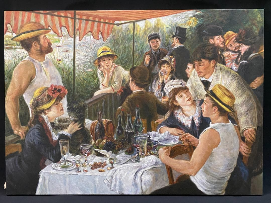 ピエール＝オーギュスト・ルノワール『舟遊びをする人々』手書き　模写　複製画①