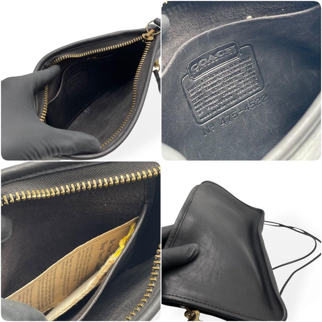 良品　希少　COACH オールドコーチ　2way ショルダーバッグ　USA製　黒