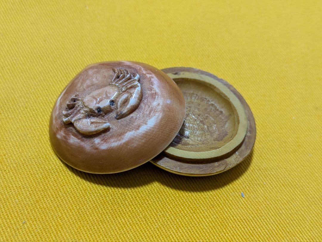 【閉店売り尽し】手彫の香合2点