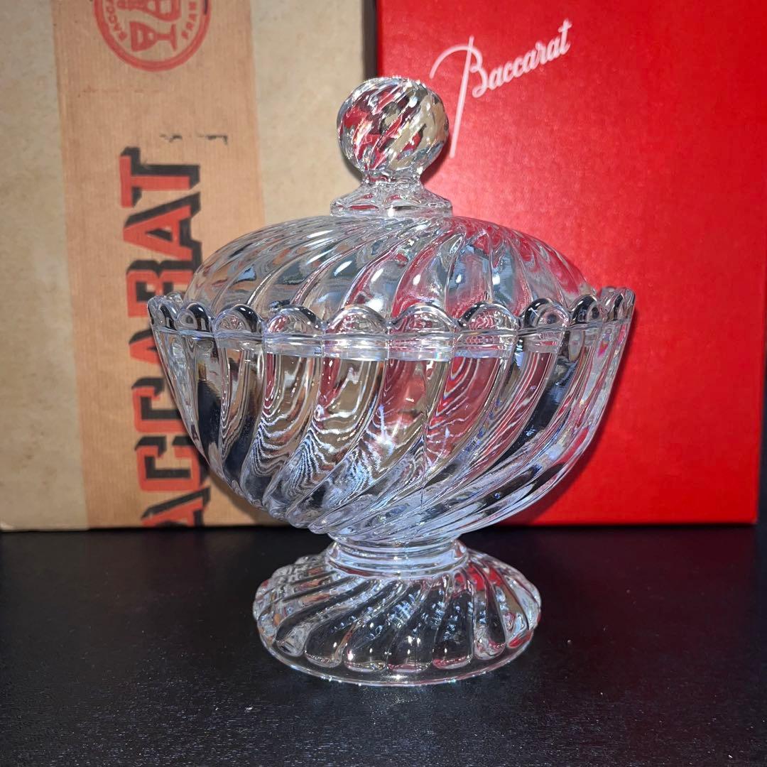 【バカラ/BACCARAT】バンブー　ボンボニエール　ガラスアンティーク　未使用