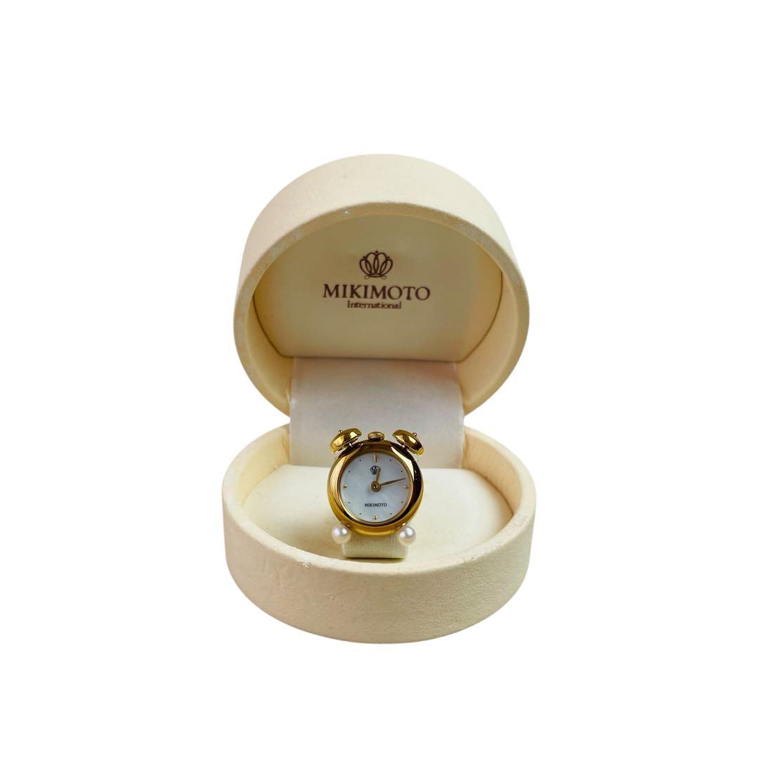 希少 MIKIMOTO ミキモト ピンブローチ 目覚まし時計型 パール