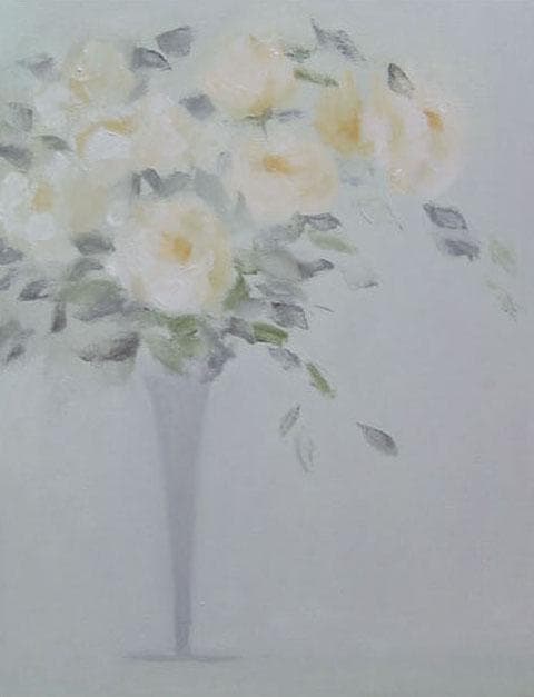 油絵 菅家令子 絵 絵画 インテリア uF6-113302 花