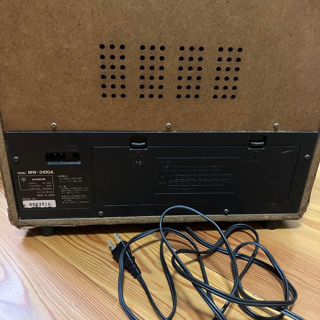 昭和レトロ　カラオケ　8トラックWカセット【ジャンク】品テープ箱付き　マイク付き