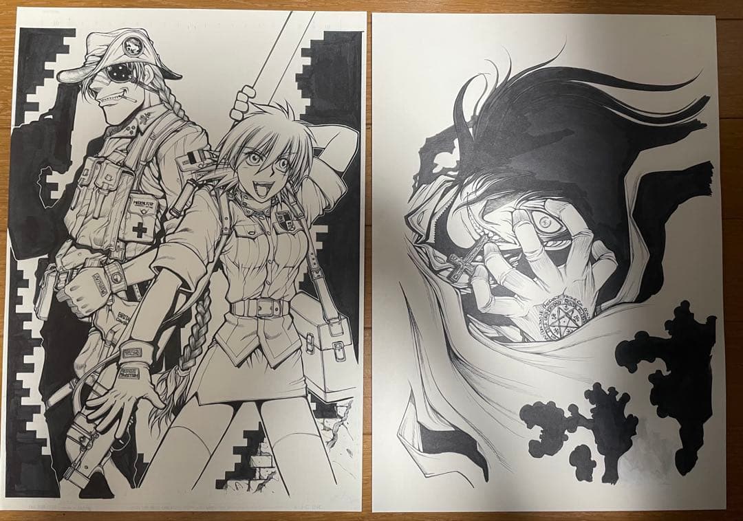 ヘルシング 20周年記念複製原画 王立国教騎士団セット40枚セット