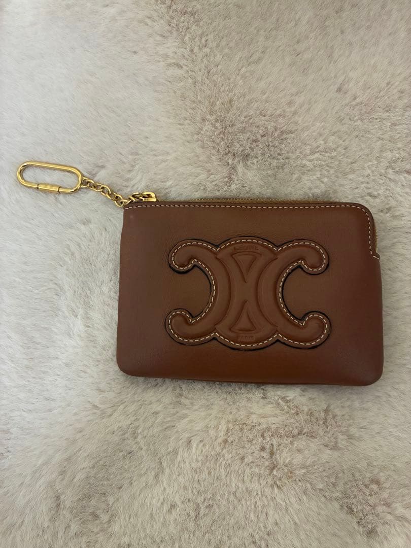 【美品 箱付き】CELINE パース キュイル トリオンフ