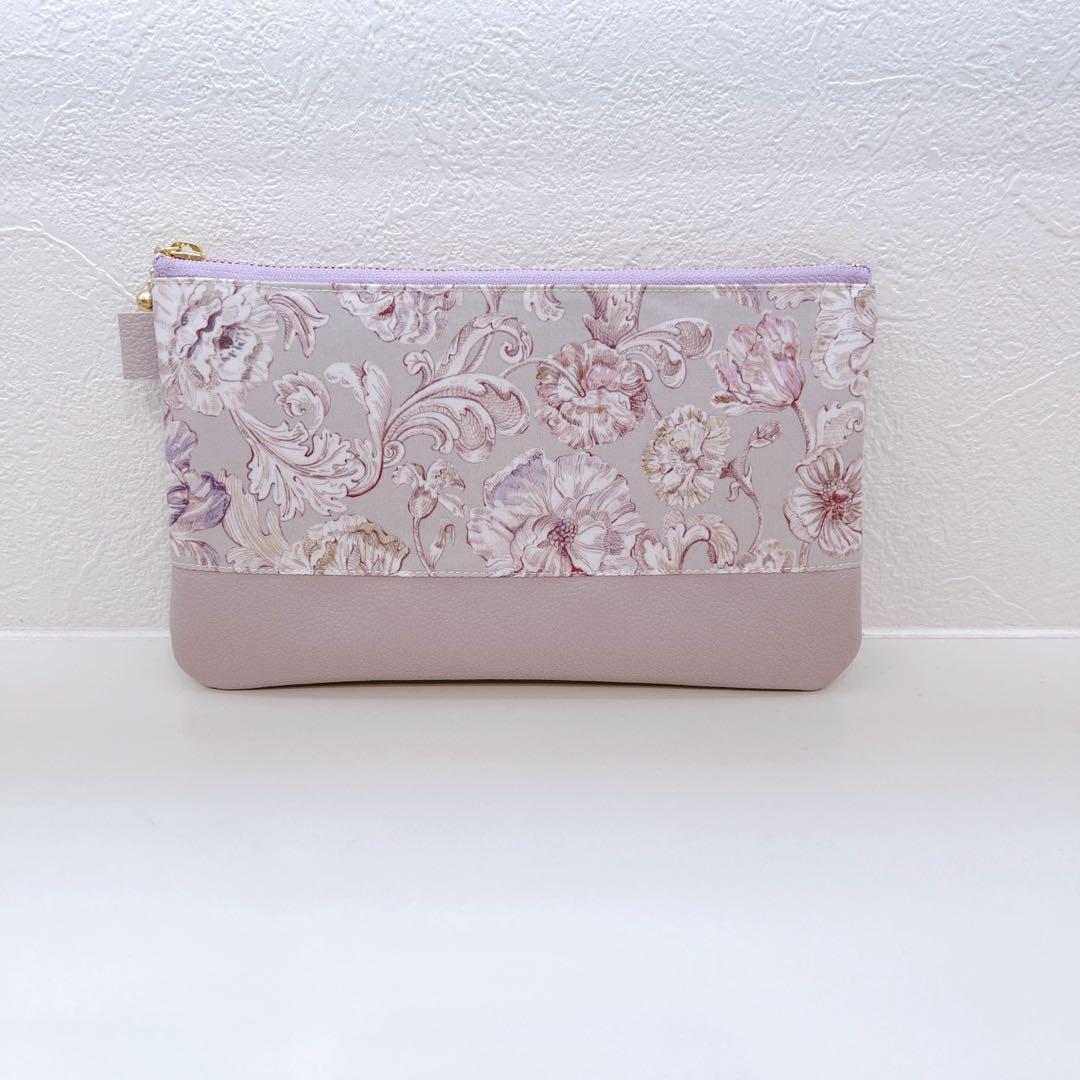 【K☆様お取置き専用ページ】リバティアレクサンダーマープル　ストラップ付きポーチ