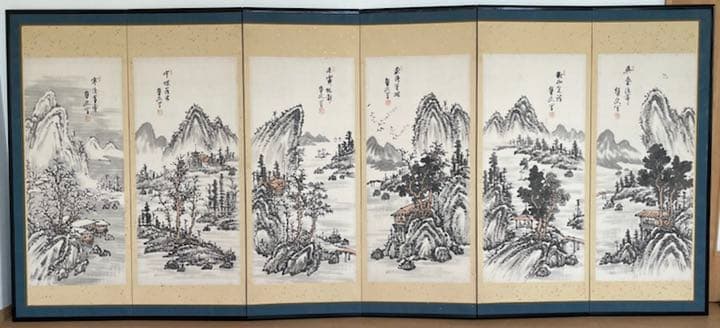 屏風        六曲一双右隻・左隻
