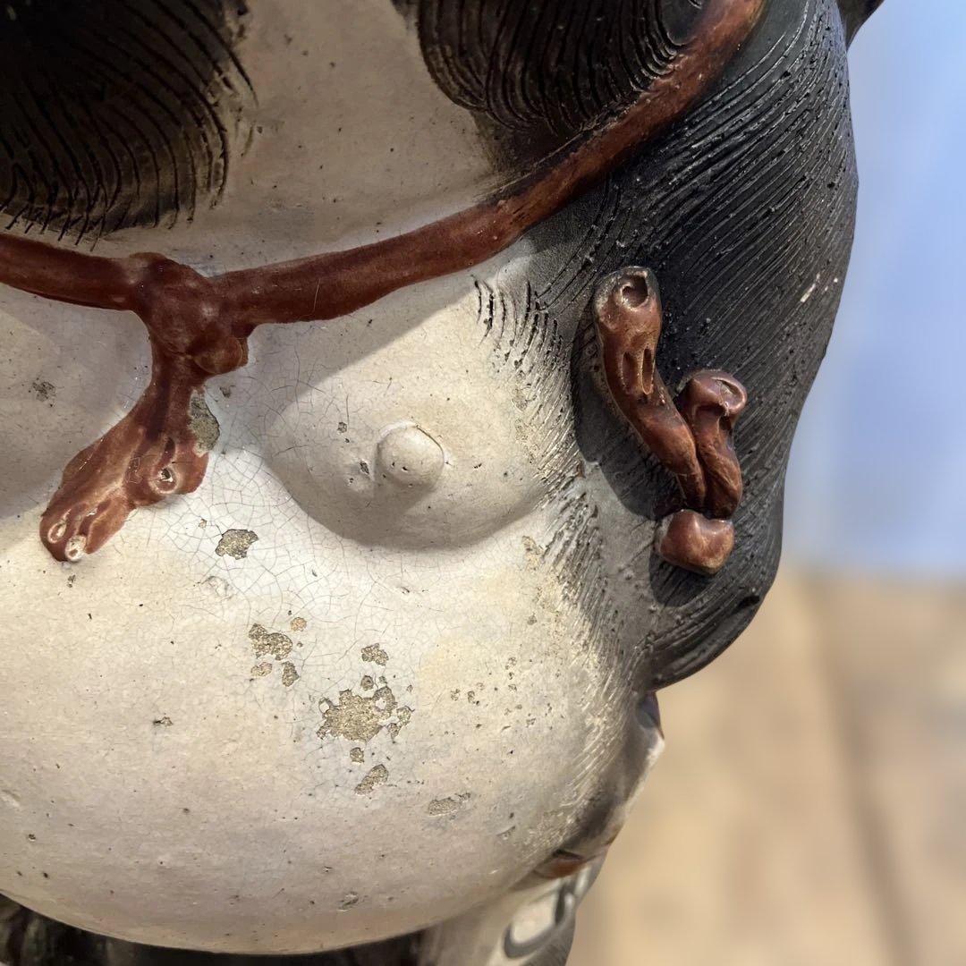 【 縁起物 】 信楽焼／たぬきの置物／他抜き／昭和レトロ／