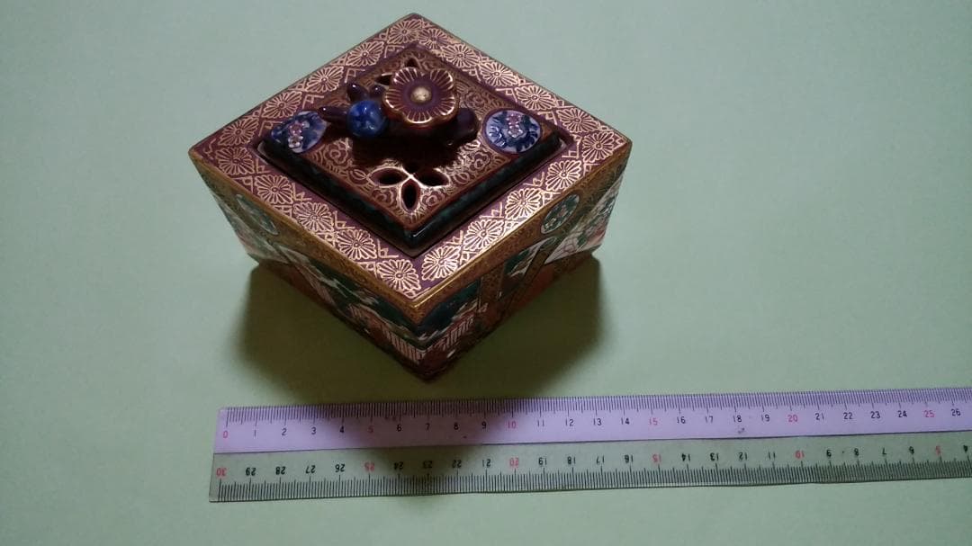 九谷庄三　菱形香炉