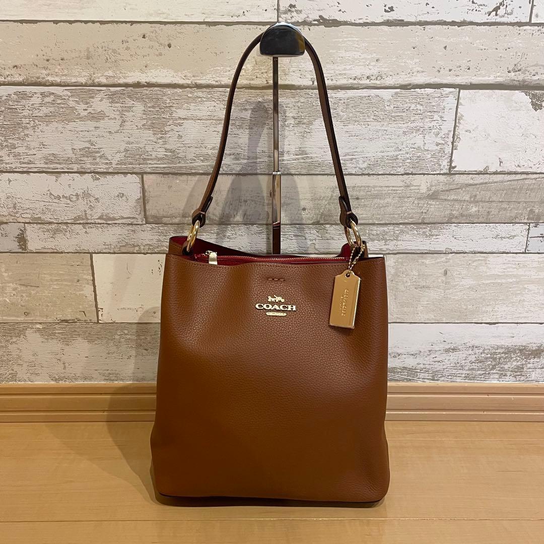 【数回使用程度】 COACH ショルダーバッグ 肩がけ ブラウン 91122