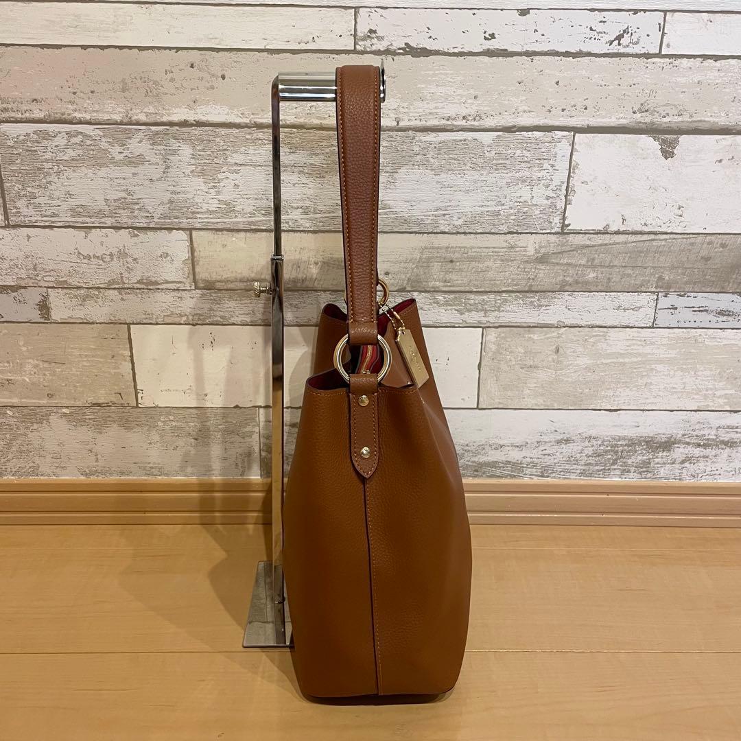 【数回使用程度】 COACH ショルダーバッグ 肩がけ ブラウン 91122
