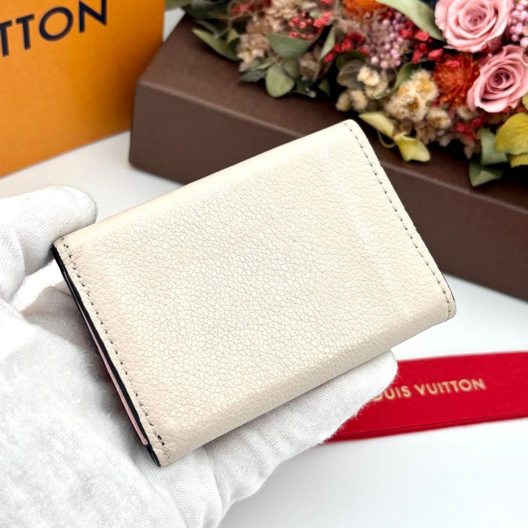 ルイヴィトン ポルトフォイユ ロックミニ コンパクト 財布 黒 ピンク 三つ折り