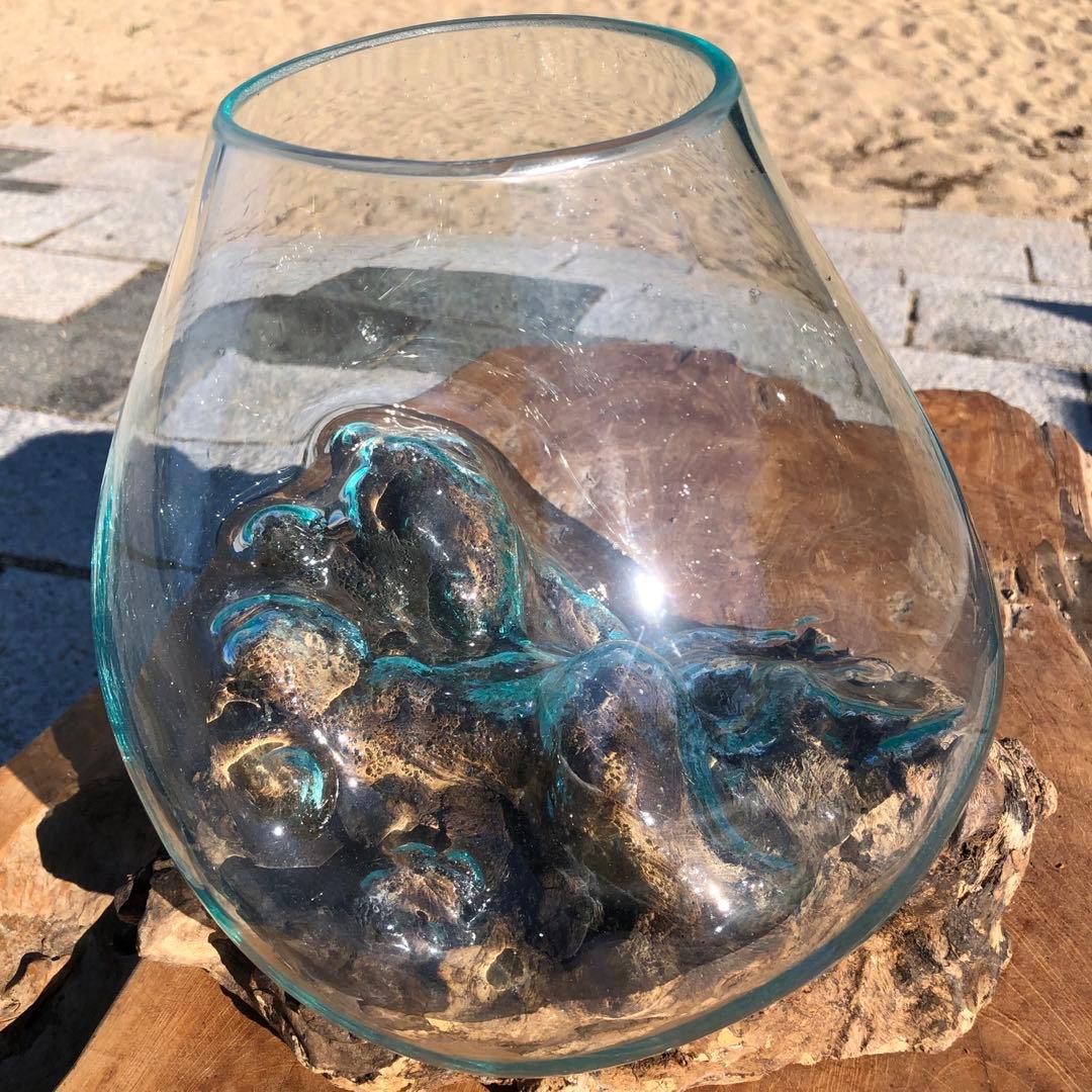 流木ガラス オブジェ特大A 花瓶 金魚鉢 ガーデニング テラリウム 観賞魚 容器