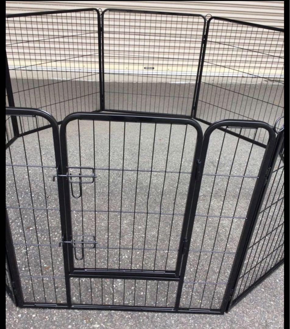 ペットサークル　高さ80cm 8枚　黒色