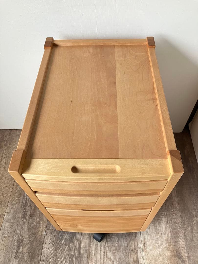 オークヴィレッジ　キャビネット　ワゴン　 天然木　無垢材