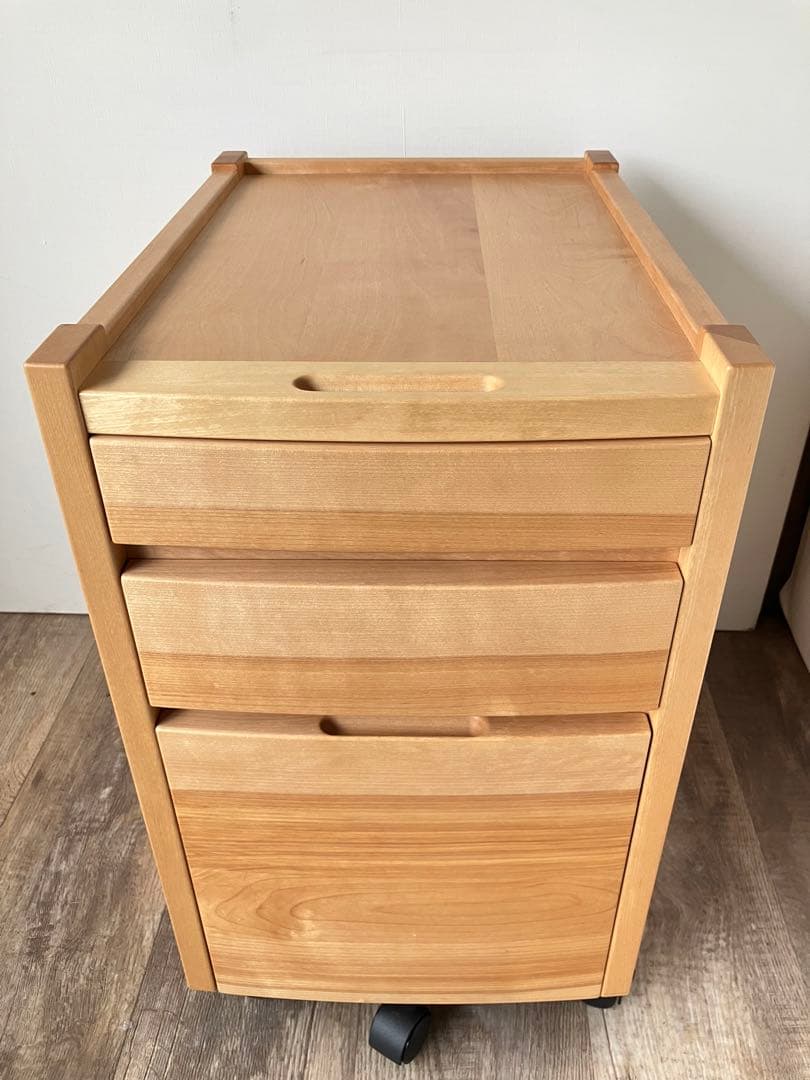 オークヴィレッジ　キャビネット　ワゴン　 天然木　無垢材