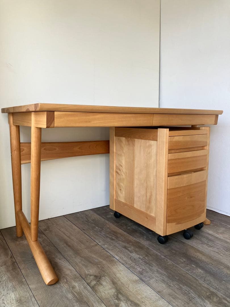 オークヴィレッジ　キャビネット　ワゴン　 天然木　無垢材