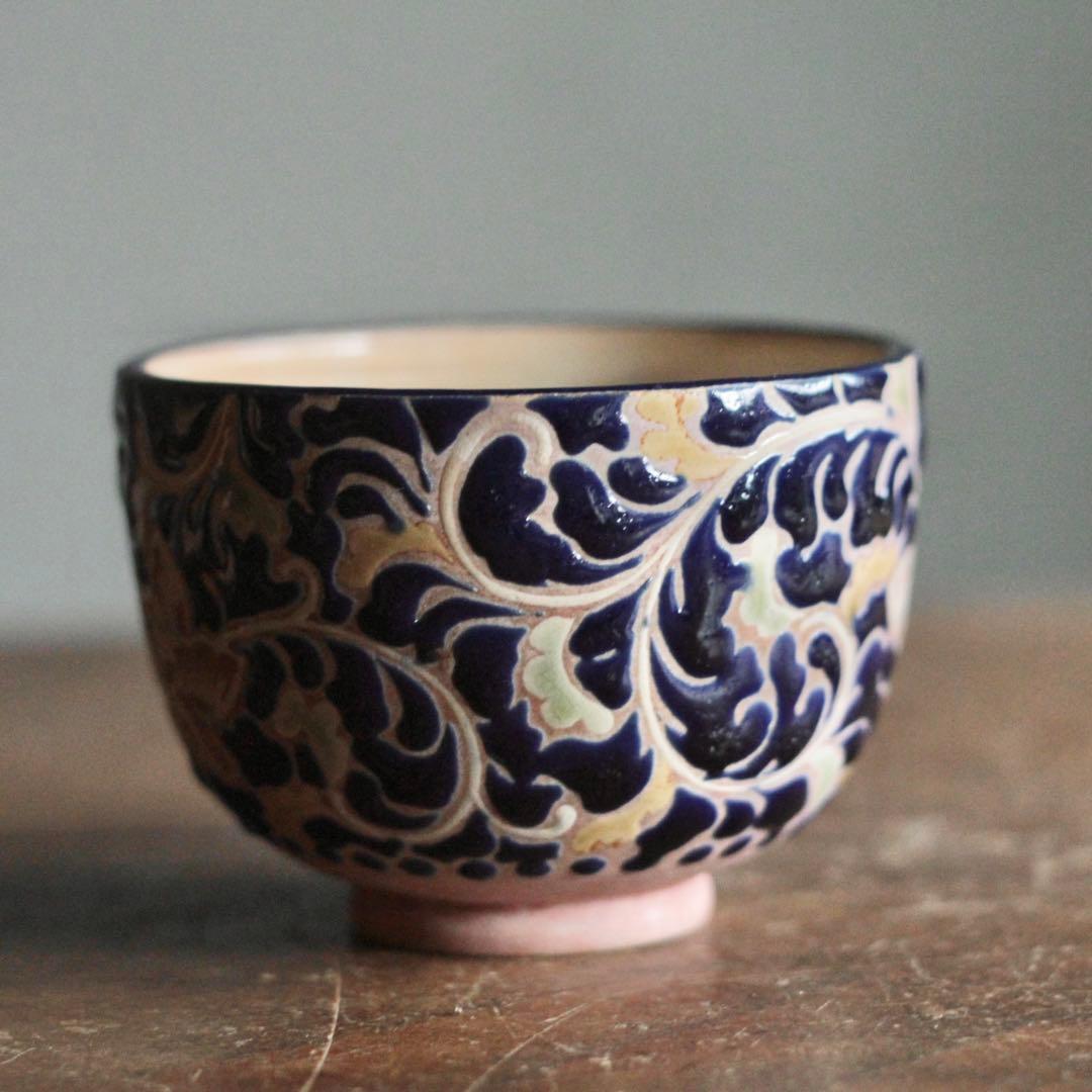 京焼 泰山与平衛 色絵 茶碗 茶道具 古美術 古道具 アンティーク