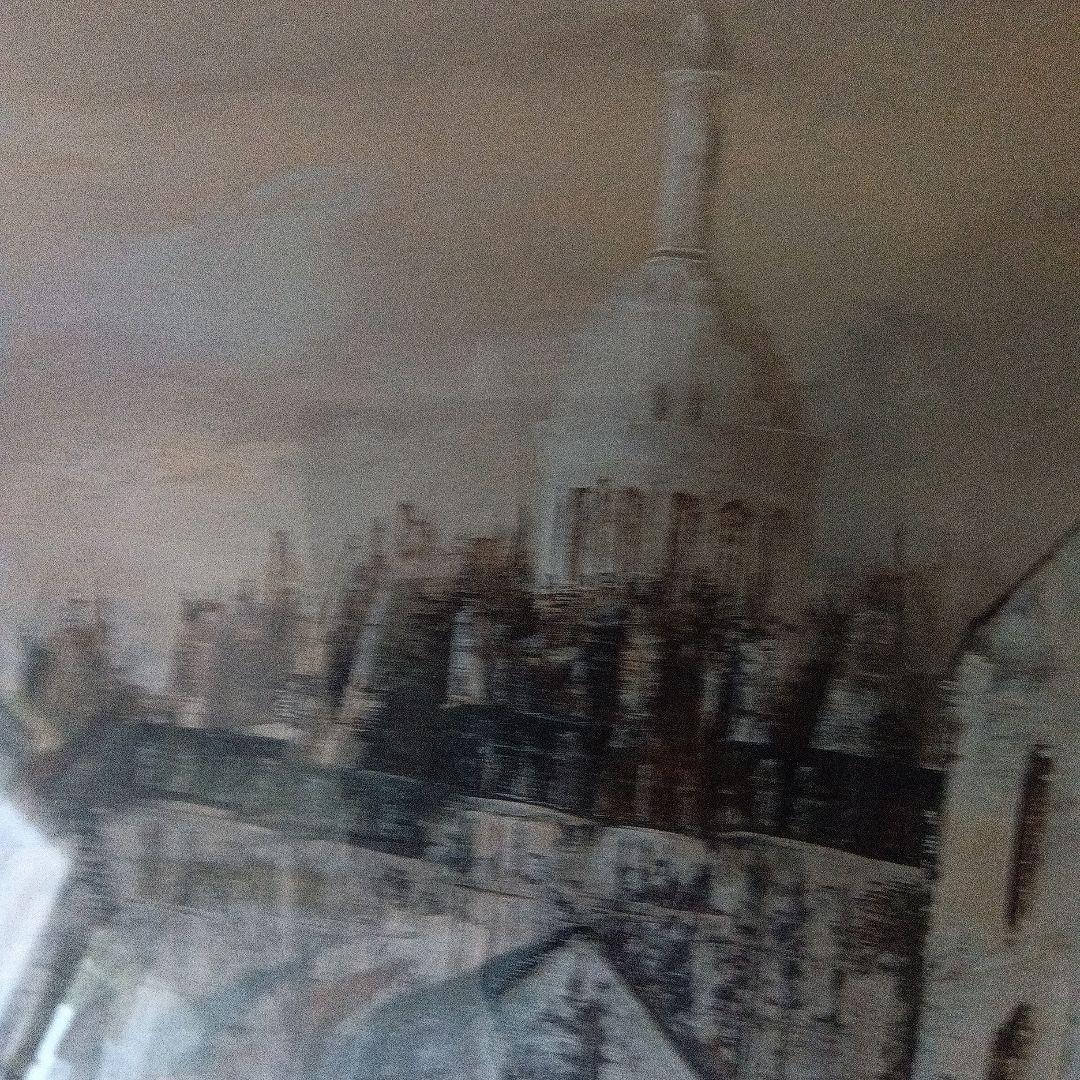 松下泰三【パリの街】油彩 油絵 絵画 　モンマルトル