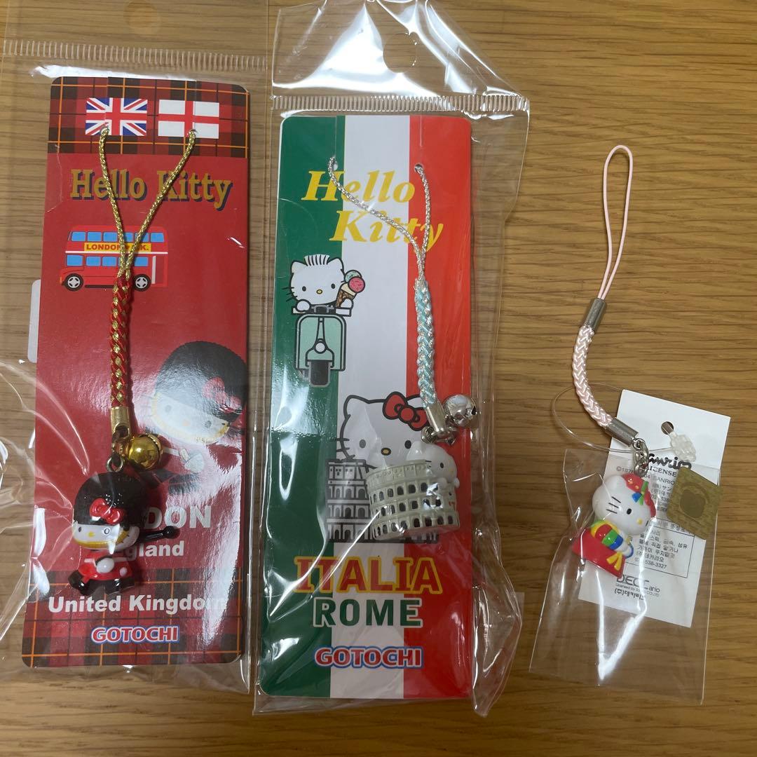 ご当地キティ　まとめ売り　　根付け　ロンドン・イタリア・韓国