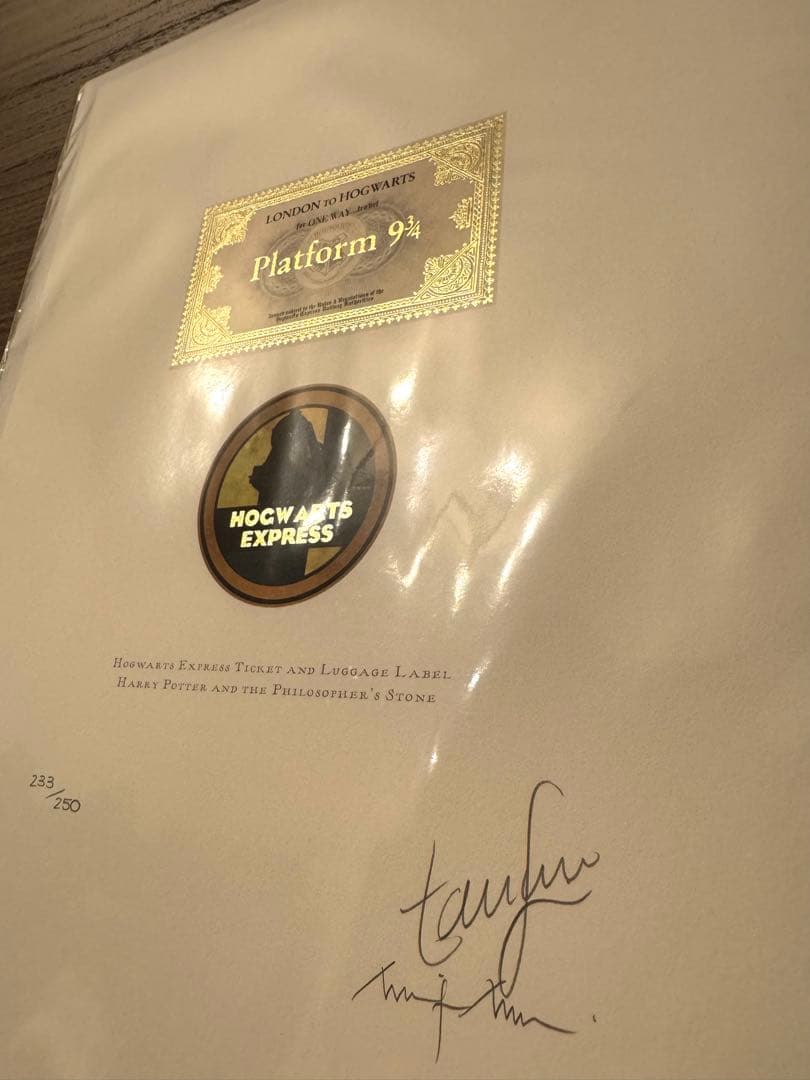 激レア！ミナリマ　アートプリント　ホグワーツ特急　チケット・マーク