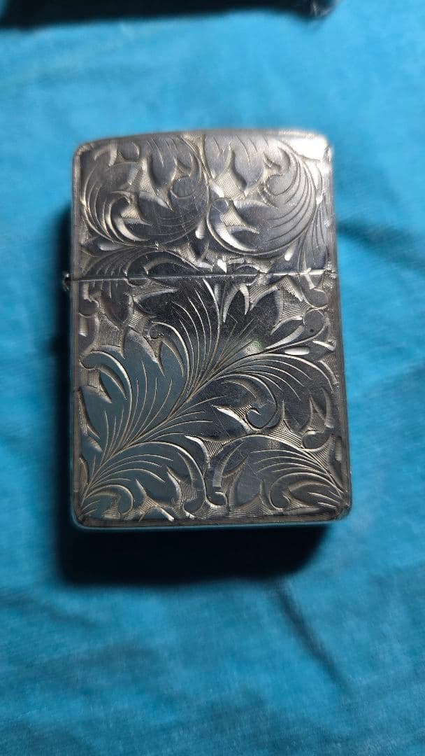 最終値下げ　スターリングシルバージッポライター手彫り調