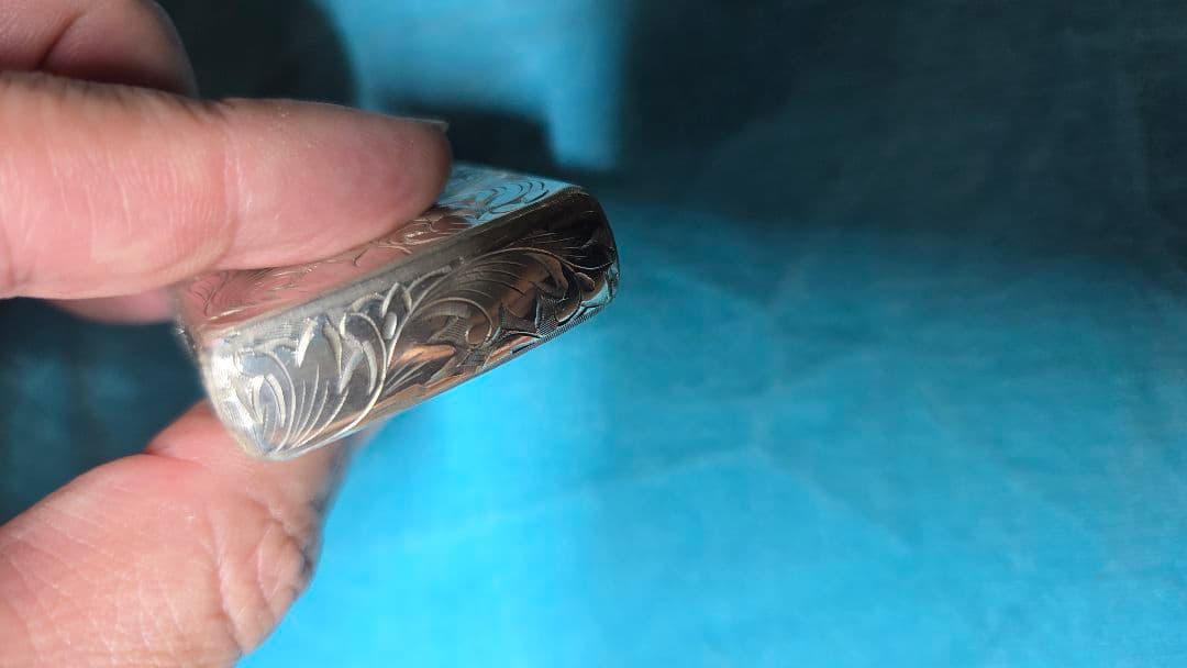 最終値下げ　スターリングシルバージッポライター手彫り調