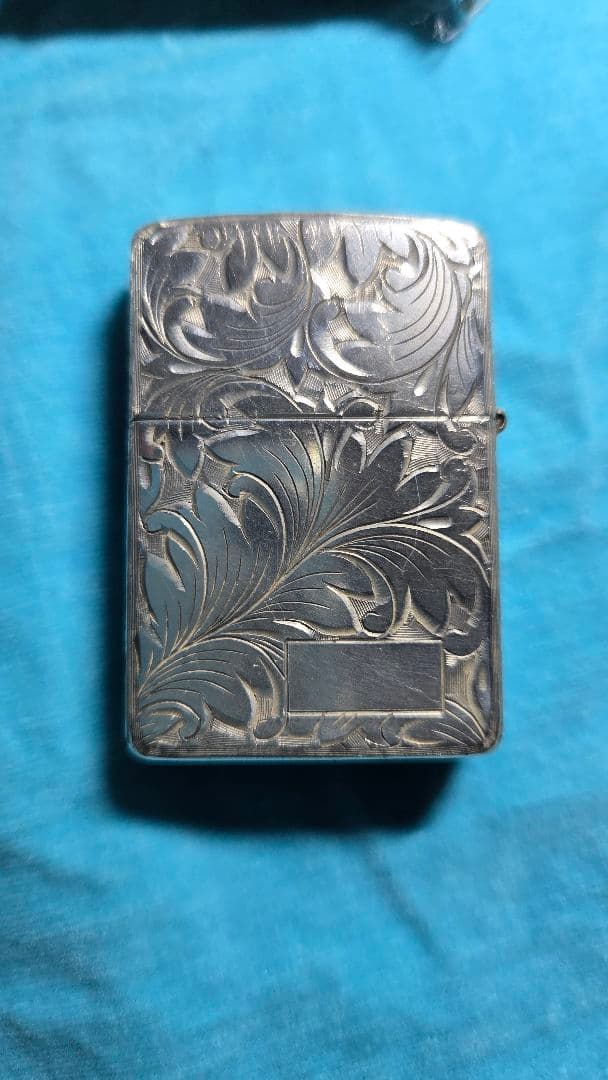 最終値下げ　スターリングシルバージッポライター手彫り調